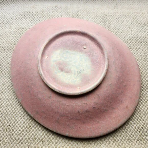 Roseville American Art Pottery Vintage Deco Pink Cremona Shallow Oval Bowl 1928 - Picture 3 of 8